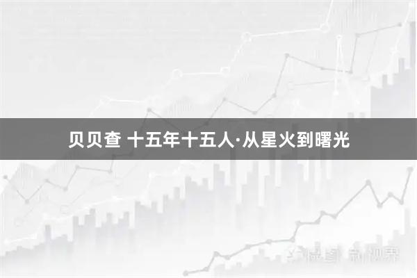 贝贝查 十五年十五人·从星火到曙光